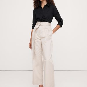 Silky Cotton Long-Sleeve Button-Down Shirt