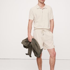 6" Waffle-Knit Pull-On Short