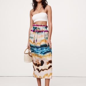 Linen Midi Skirt