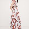 Stretch-Cotton Poplin One-Shoulder Drop-Waist Maxi Dress
