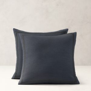 Heirloom Embroidered Linen-Cotton Sham Set