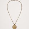 Wanderlust Wildflower Pendant Coin with Chain by Jane Win
