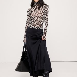 Mesh Turtleneck Top
